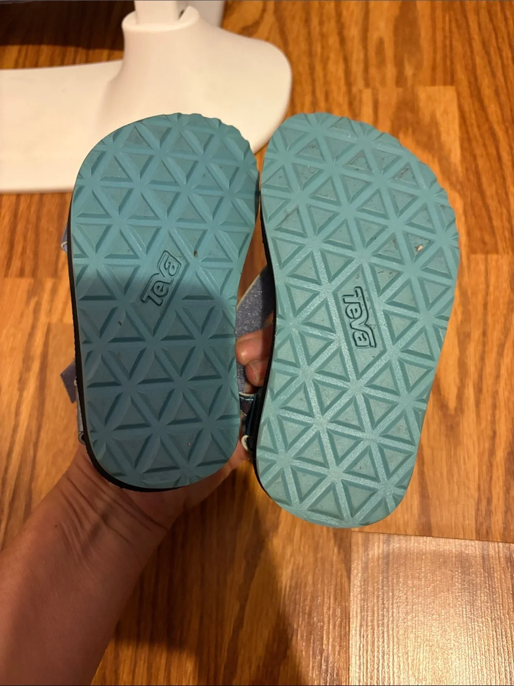 Teva Kids Iridescent Blue-Purple Strap Sandals